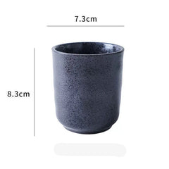 Japanese Style Ceramic Tea Cups Coffee Cups Kiln Pigmented Mugs Creativity Office Teacup Retro Drinkware