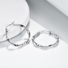 Circle Endless Hoop Earrings Twist Jewelry Gifts 30MM Hypoallergenic