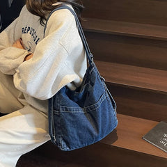 Artistic Denim Women's Large Capacity Messenger Bag