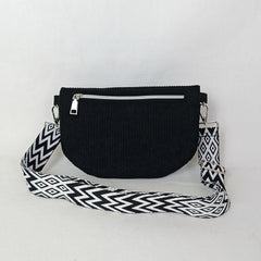 Large Capacity Female Shell Corduroy Shoulder Bag