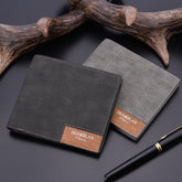 2025 new men's short wallet day Korean version of the ancient youth walletthin male cross money leather wholesale