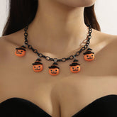 Halloween Bat Clavicle Chain Necklace for Women - Gothic Spider Web Choker, Witchy Jewelry Gift