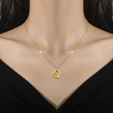 Simple Bracelet Love Heart Furnace Real Gold Cold Necklace Female Ins