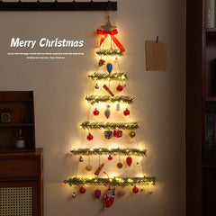 Wall Luminous Non-woven Christmas Tree Window Doors And Windows Decoration Supplies