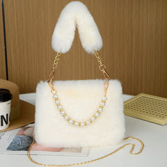 Fashion Plush Bag Chain Crossbody Bag