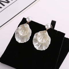 2025 New Style Pearl & Shell Earrings for Women - Coastal Elegant Dangle Earrings, Unique Mother of Pearl Jewelry Gift