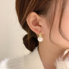 Large Pearl Earrings Simple Double-sided Ear Clip