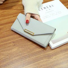 A Multi-functional Buckle Retro Thin Coin Purse From Japan And South Korea