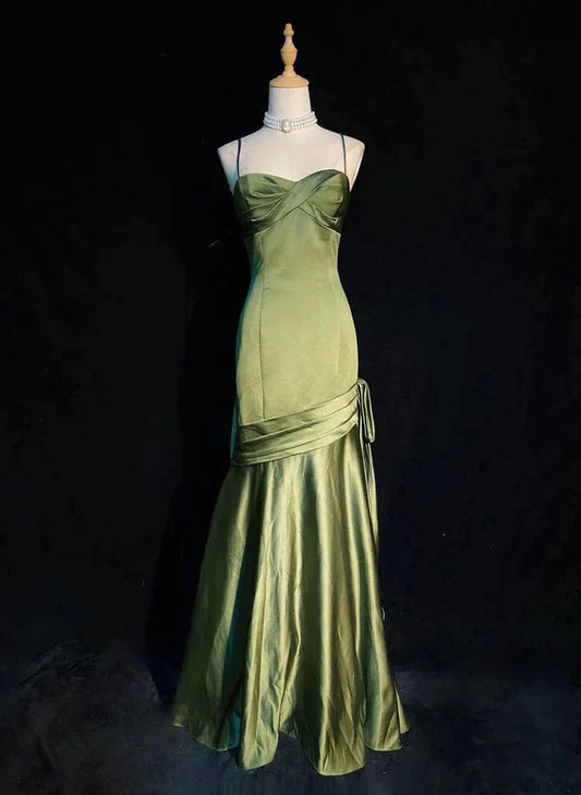 Best Green Prom Dresses Mermaid Strapless Long Birthday Gala Gown simple gentle atmospheric and unique desi Bring summer colors to enhance whiteness by YiHuiw