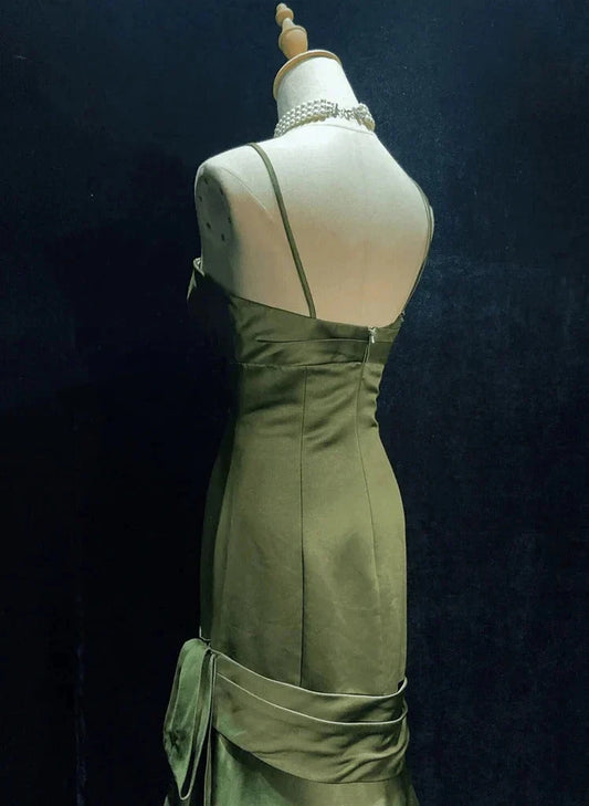 Best Green Prom Dresses Mermaid Strapless Long Birthday Gala Gown simple gentle atmospheric and unique desi Bring summer colors to enhance whiteness by YiHuiw