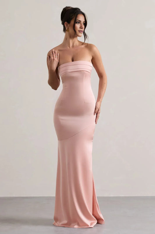 Mermaid Strapless Floor-Length Wedding Dress - Yihuiw by Yihuiw