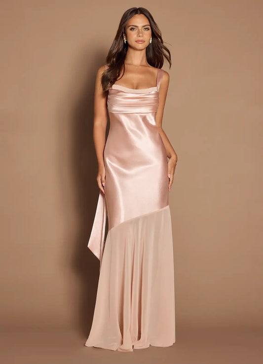 Mermaid Square Neck Floor-Length Wedding Dress - Yihuiw by Yihuiw
