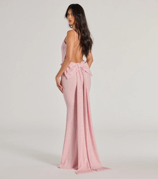 Mermaid Spaghetti Strap Open Back Train Floor-Length Wedding Dress - Yihuiw by Yihuiw