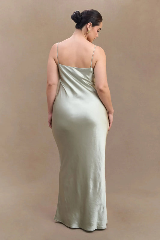 Captivating Plus Size Sheath Spaghetti Strap Open Back Floor Length Prom Dress by YiHuiw