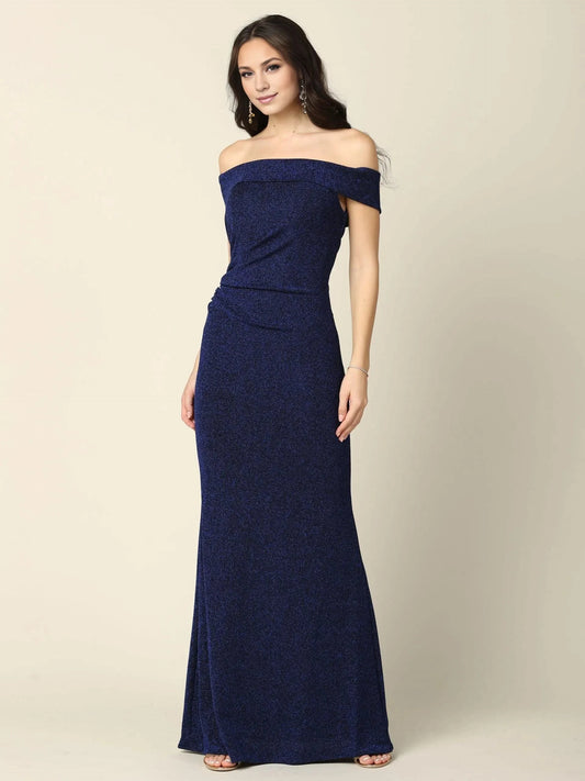 Chic Mermaid Off-the-Shoulder Sleeveless Ruched Back Floor Length Prom Dress by YiHuiw