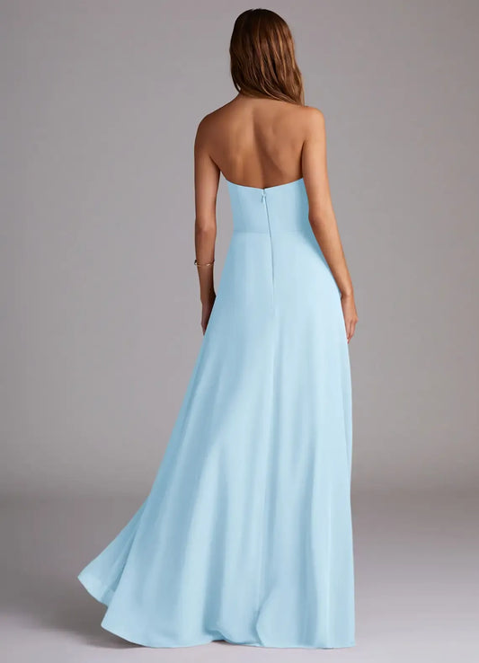 Strapless Floor-Length Wedding Dress - Yihuiw by Yihuiw