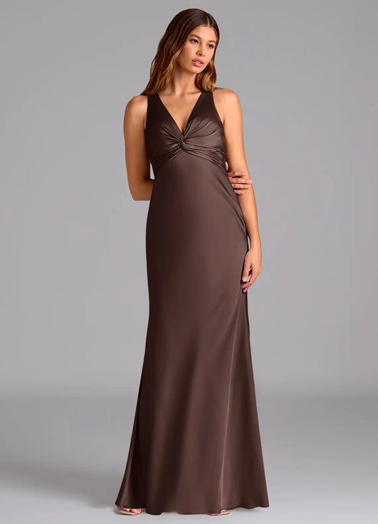Mermaid Satin Floor-Length Wedding Dress - Yihuiw by Yihuiw