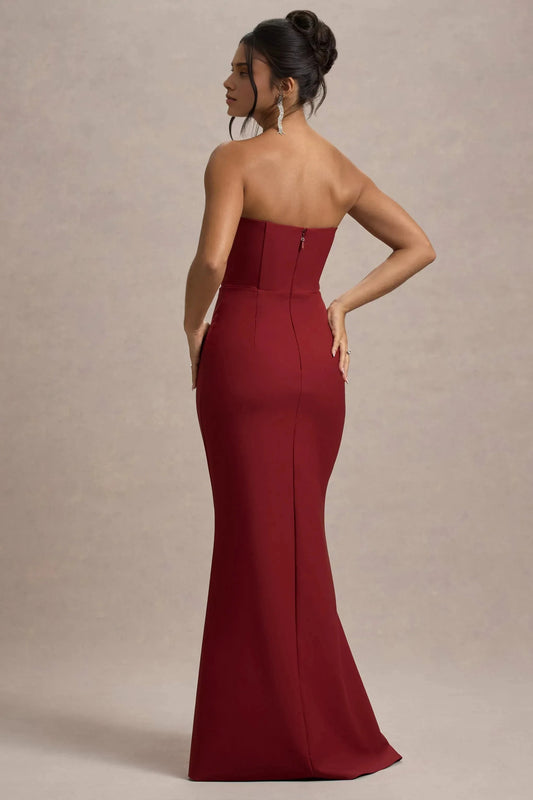 Daring Mermaid Sweetheart Neck Sleeveless Bow Accent Floor Length Prom Dress by YiHuiw