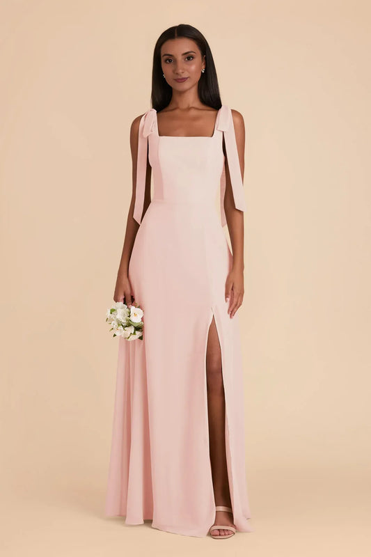 A-Line Square Neck Floor-Length Wedding Dress - Yihuiw by Yihuiw