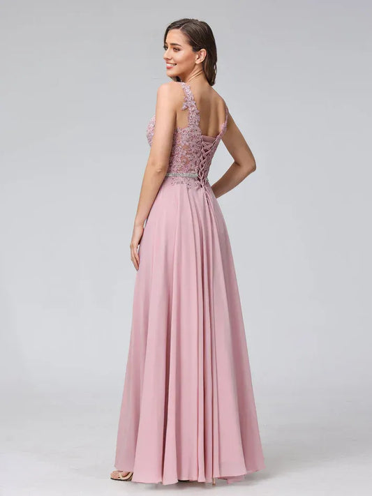 Chiffon Beaded Wedding Dress - Yihuiw by Yihuiw