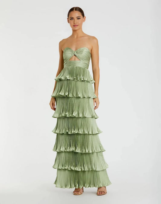 Elegant A-Line Sweetheart Sleeveless Open Back Floor Length Prom Dress