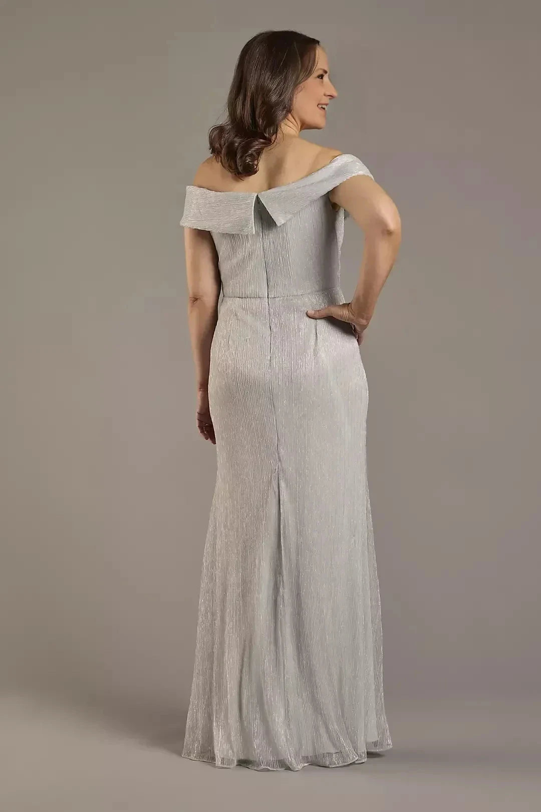 Elegant Mermaid Off Shoulder Sleeveless Zipper Back Floor Length Mother of the Bride Dress by YiHuiw