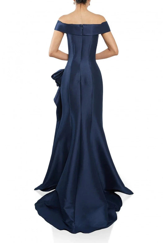 Elegant Mermaid Sweetheart Off Shoulder Zipper Back Train Floor Length Prom Dress by YiHuiw
