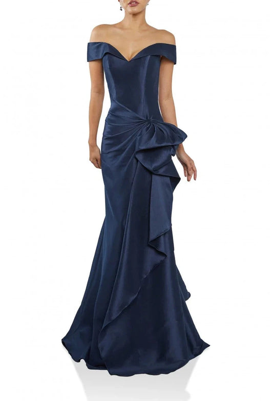 Elegant Mermaid Sweetheart Off Shoulder Zipper Back Train Floor Length Prom Dress by YiHuiw