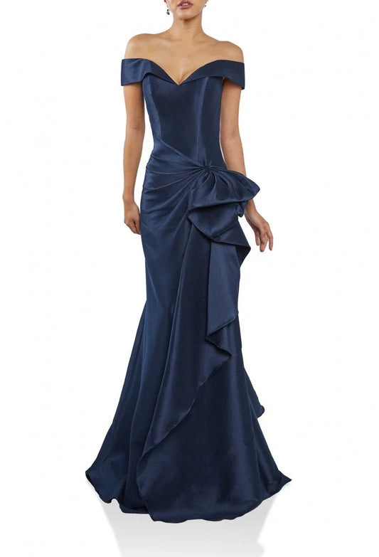Elegant Mermaid Sweetheart Off Shoulder Zipper Back Train Floor Length Prom Dress