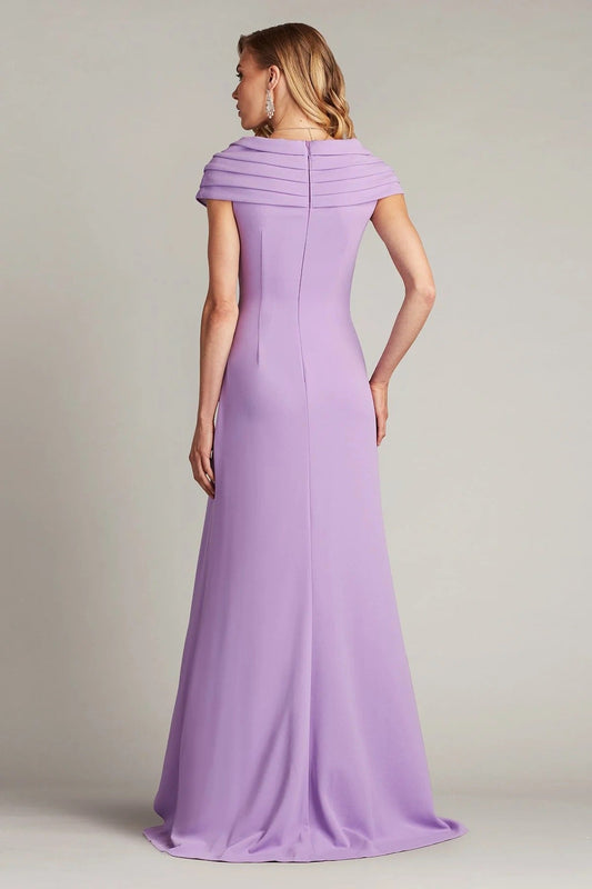 Elegant Mermaid V Neck Cap Sleeve Zipper Back Train Floor Length Prom Dress by YiHuiw