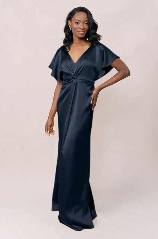 Mermaid V-Neck Open Back Floor-Length Wedding Dress - Yihuiw by Yihuiw