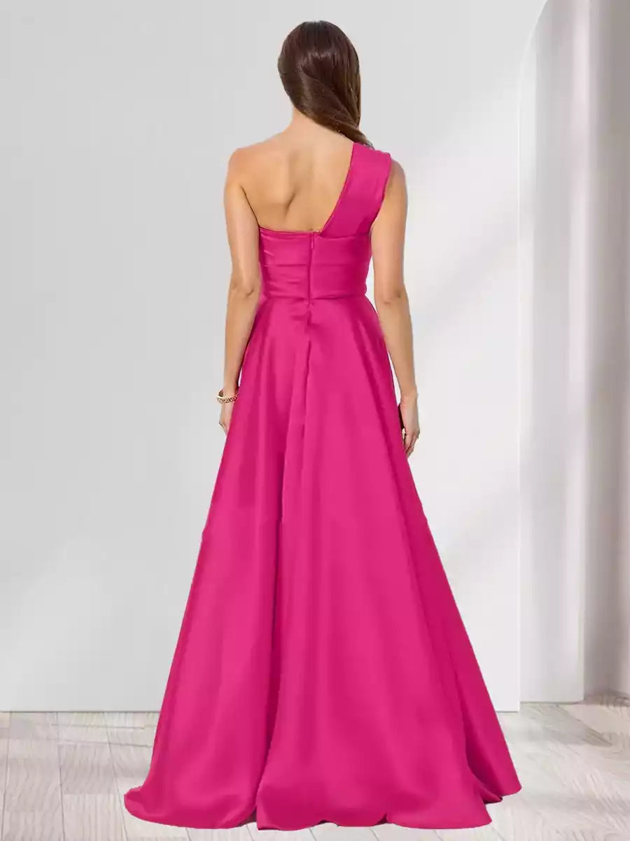 Elegantes vestidos de dama de honor largos, plisados, sin mangas y con espalda descubierta, de corte en A/estilo princesa