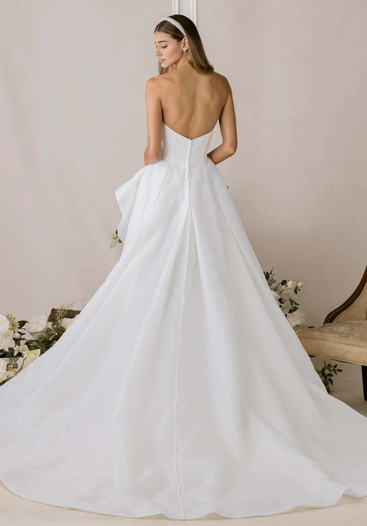 Strapless Ruffled Wedding Dress - Yihuiw by Yihuiw