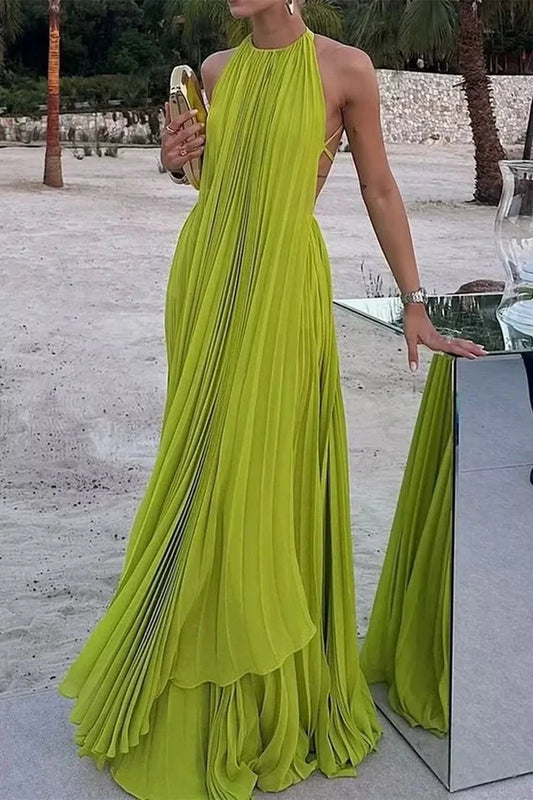 Elegant Wedding Guest Outfit A line Green Chiffon Prom Dresses Wedding Guest Dresses Graduation Dresses simple gentle atmospheric and unique desi Bring summer colors to enhance whiteness by YiHuiw