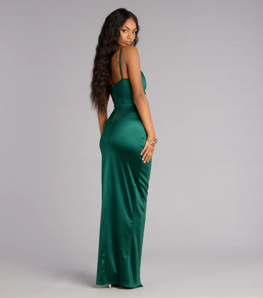 Mermaid Sweetheart High Slit Floor-Length Wedding Dress - Yihuiw by Yihuiw