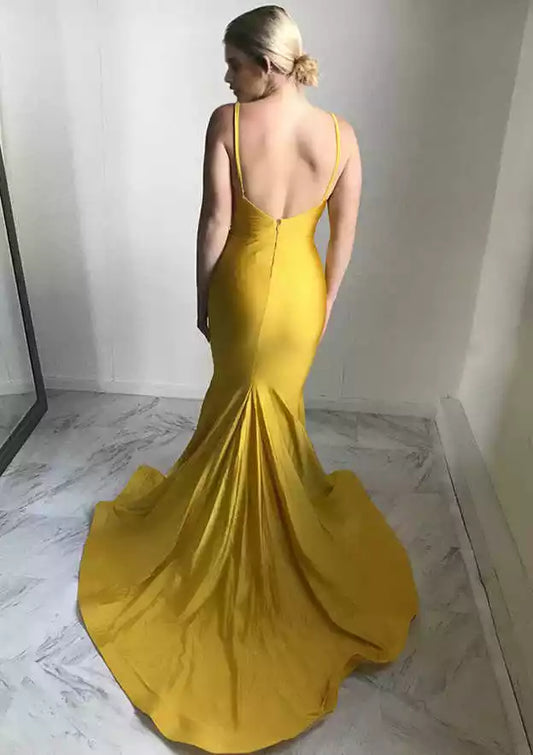 Exquisite and charming knitted ball Dress, trumpetmermaid style, trailing, sleeveless Prom Dresses
