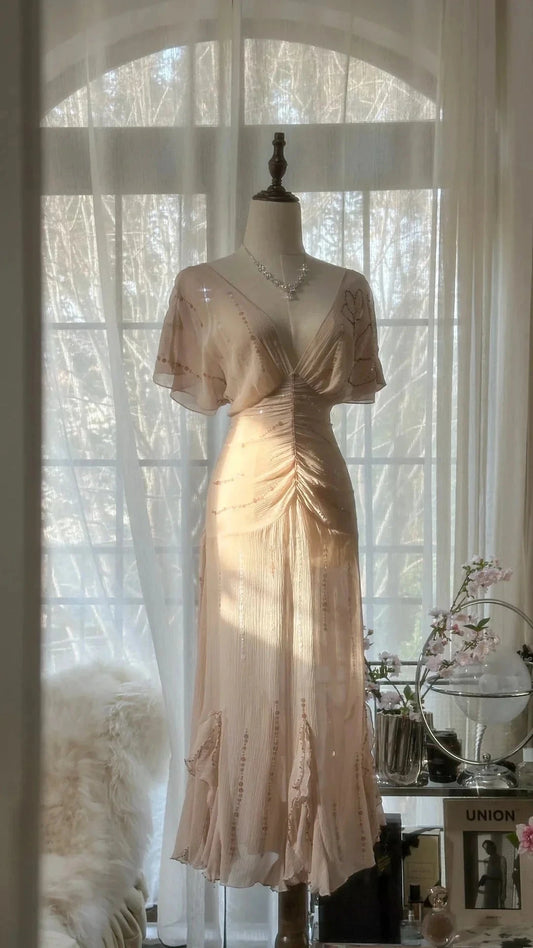 Fashion Elegant Ruffle Neckline Short Satin Homecoming Dress simple gentle atmospheric and unique desi Bring summer colors to enhance whiteness by YiHuiw