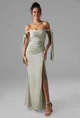 Fashion Mermaid Sweetheart Neckline Sleeveless Side Slit Floor Length Bridesmaid Dresses