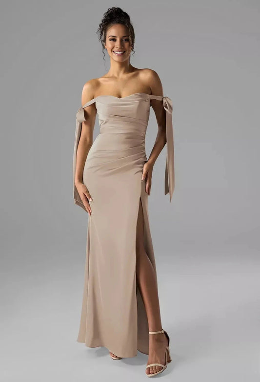 Fashion Mermaid Sweetheart Neckline Sleeveless Side Slit Floor Length Bridesmaid Dresses by YiHuiw