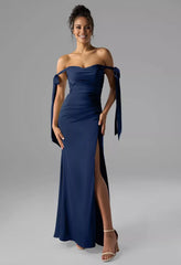 Fashion Mermaid Sweetheart Neckline Sleeveless Side Slit Floor Length Bridesmaid Dresses