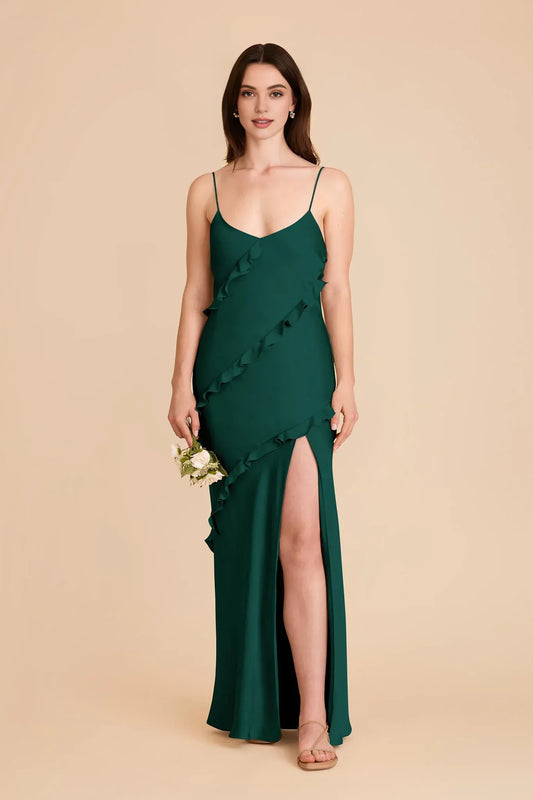 Mermaid V-Neck Ruffled Floor-Length Wedding Dress - Yihuiw by Yihuiw