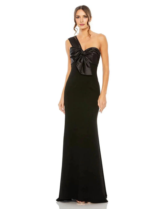 Glamorous Mermaid One Shoulder Sleeveless Zipper Back Floor Length Prom Dress by YiHuiw