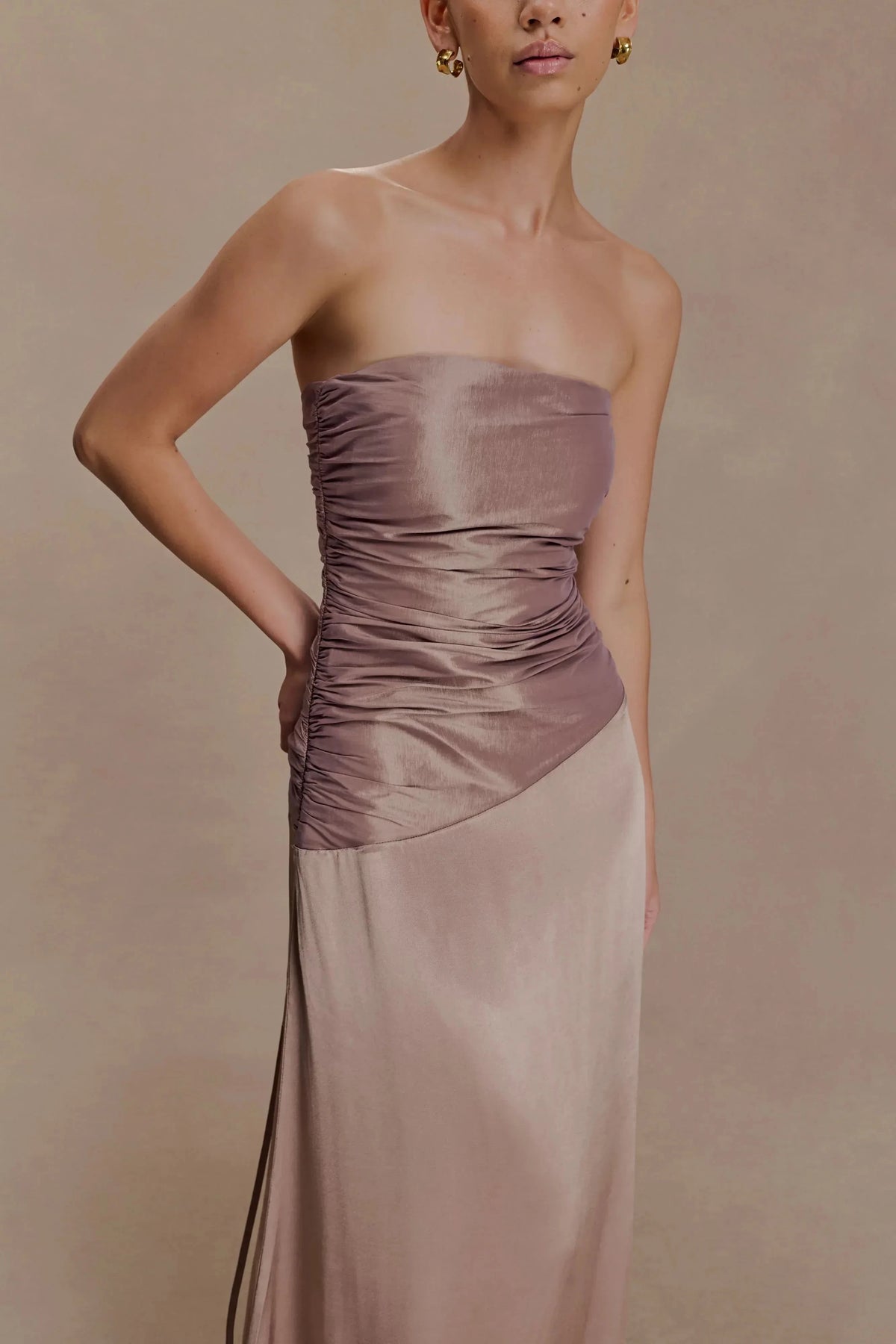Graceful Sheath Strapless Sleeveless Lace Up Back Floor Length Prom Dress by YiHuiw