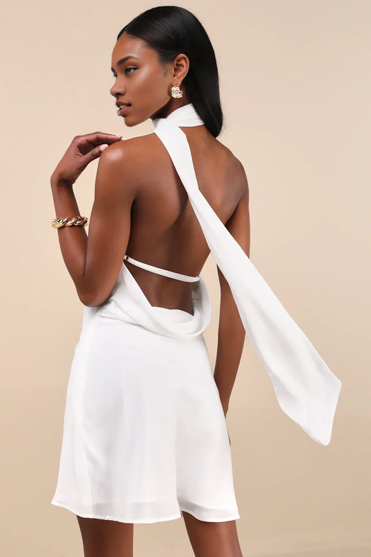 Exquisite woven chiffon drape pleated decoration, single shoulder collar wrapped scarf, A-line silhouette, Homecoming Dresses