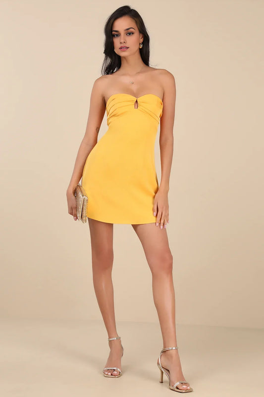 Sexy and charming woven chiffon off shoulder pleated tight corset hollow Homecoming Dresses