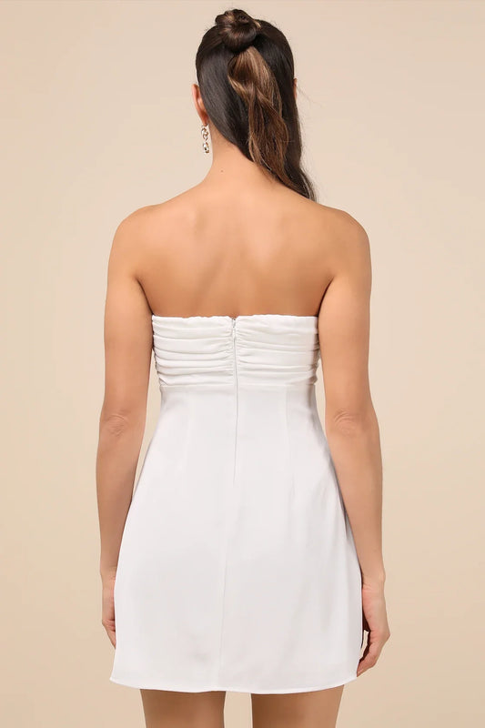 Sexy pleated off shoulder mini woven chiffon tight corset hollow Homecoming Dresses