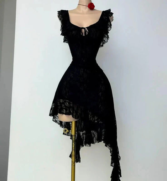 Lace Vintage Short Party Dress Cocktail Dresses Homecoming Dress simple gentle atmospheric and unique desi Brin by YiHuiw