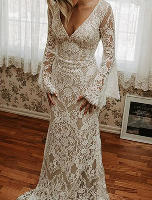 Mermaid Lace Wedding Dress - Yihuiw by Yihuiw