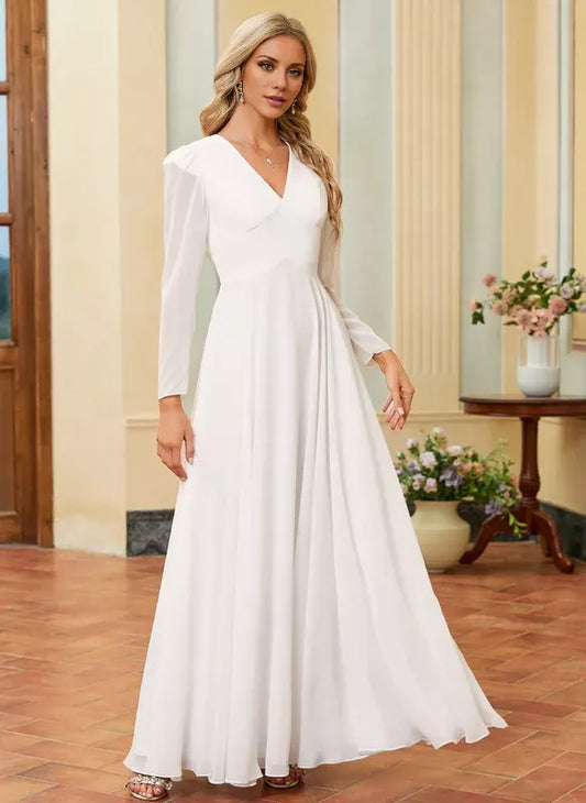 Chiffon Wedding Dress - Yihuiw by Yihuiw