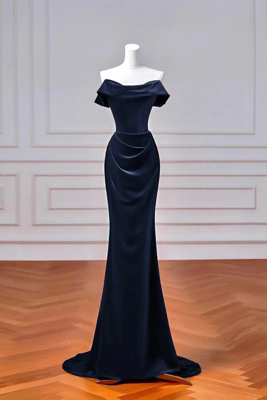 Long Mermaid Prom Dress Elegant Off the Shoulder Party Dress simple gentle atmospheric and unique desi Brin by YiHuiw